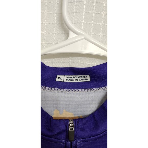 Clemson Tiigers XL Cycling Jersey Orange White Full Zip Pockets Reflector SEE - Picture 3 of 11